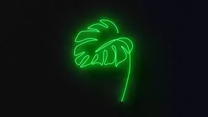 Neon 3D Model 19 - Leaf 1 3D model