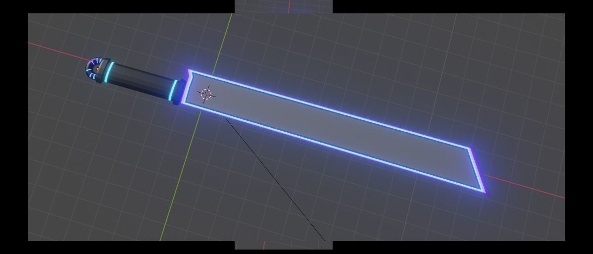 Sword Sci-Fi knife roboting energy robot Low-poly 3D model_2