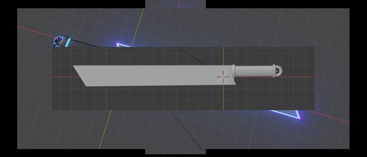 Sword Sci-Fi knife roboting energy robot Low-poly 3D model_3