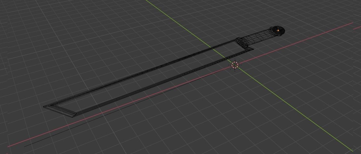 Sword Sci-Fi knife roboting energy robot Low-poly 3D model_5