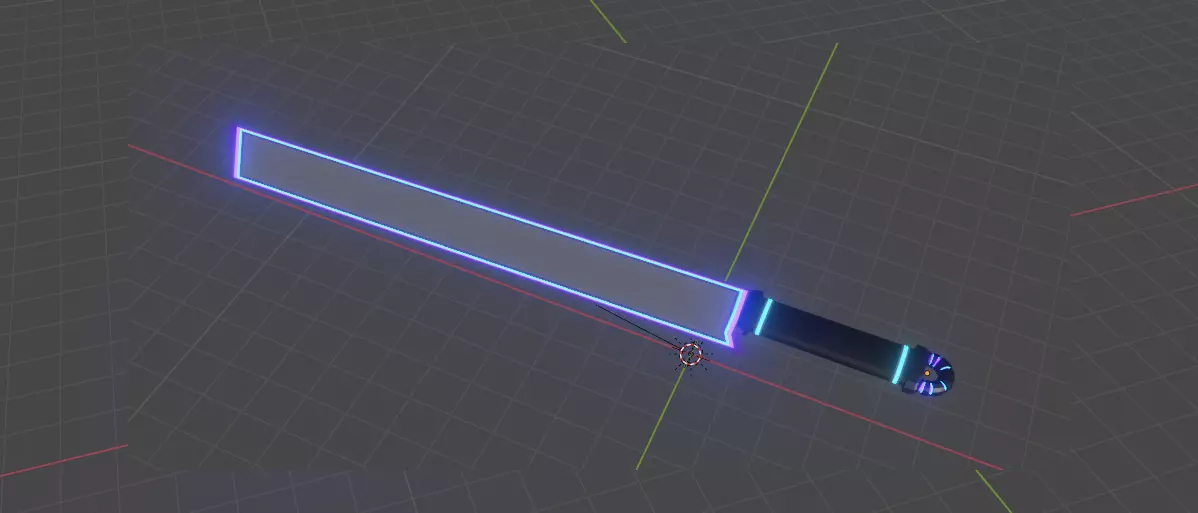 Sword Sci-Fi knife roboting energy robot Low-poly 3D model_0