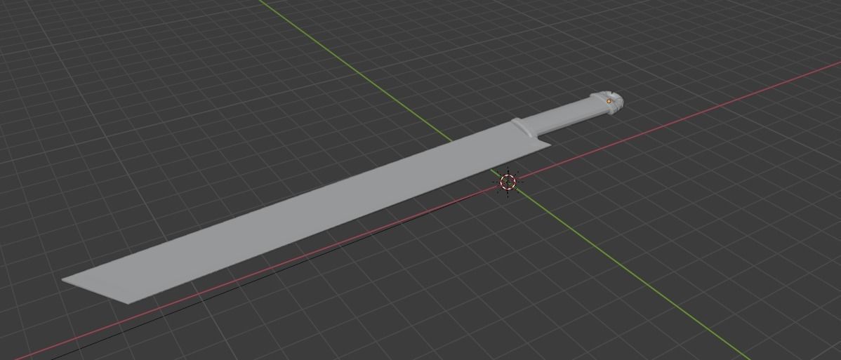 Sword Sci-Fi knife roboting energy robot Low-poly 3D model_4