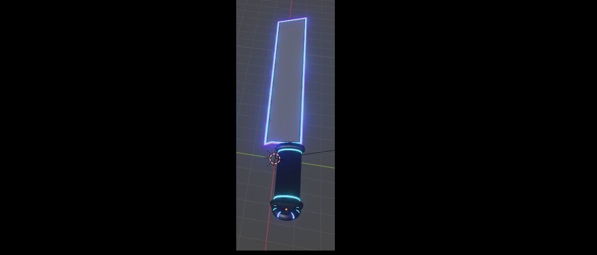 Sword Sci-Fi knife roboting energy robot Low-poly 3D model_1