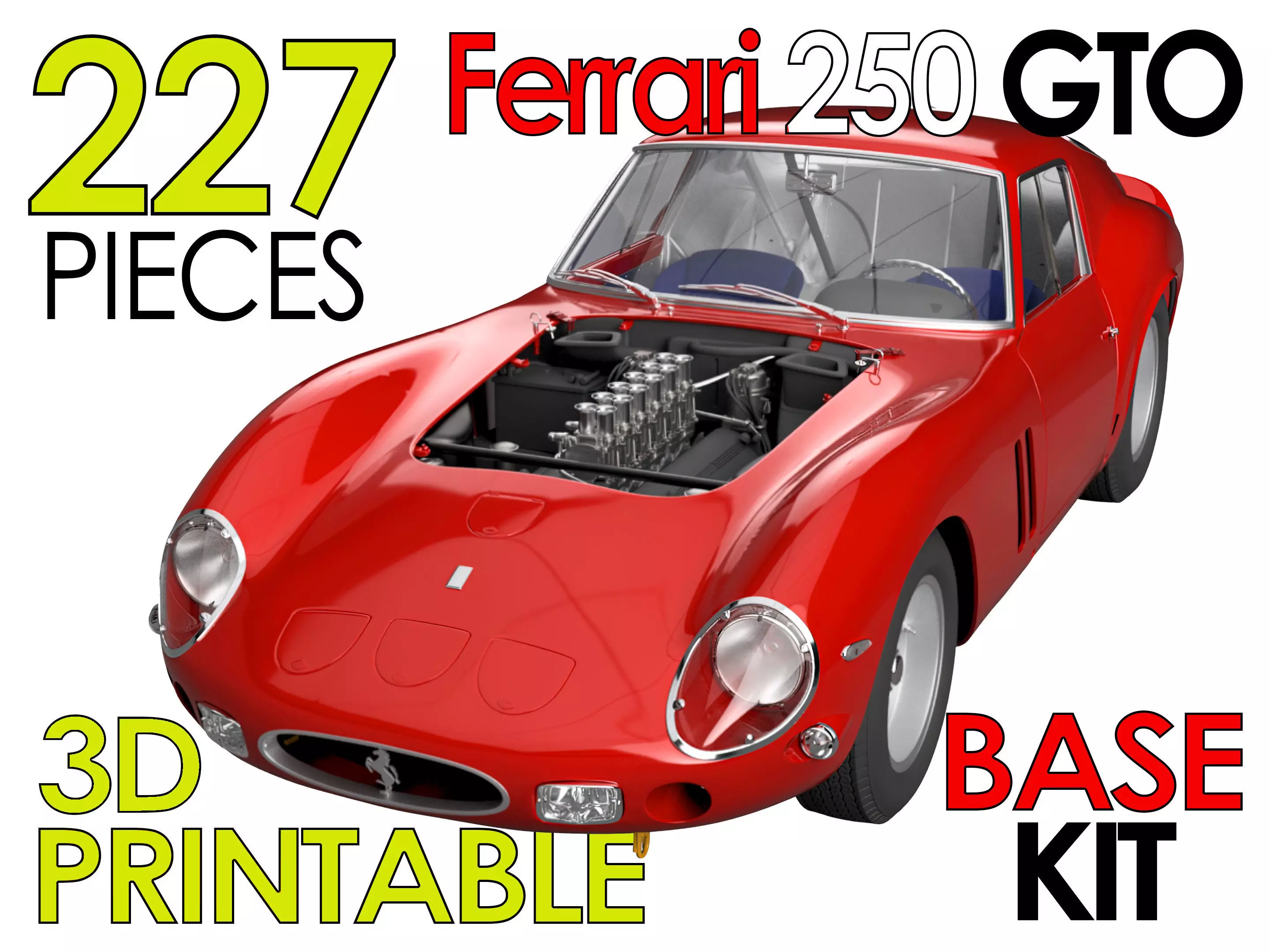 Ferrari 250 GTO - Car Kit - Base Kit 3D print model_0