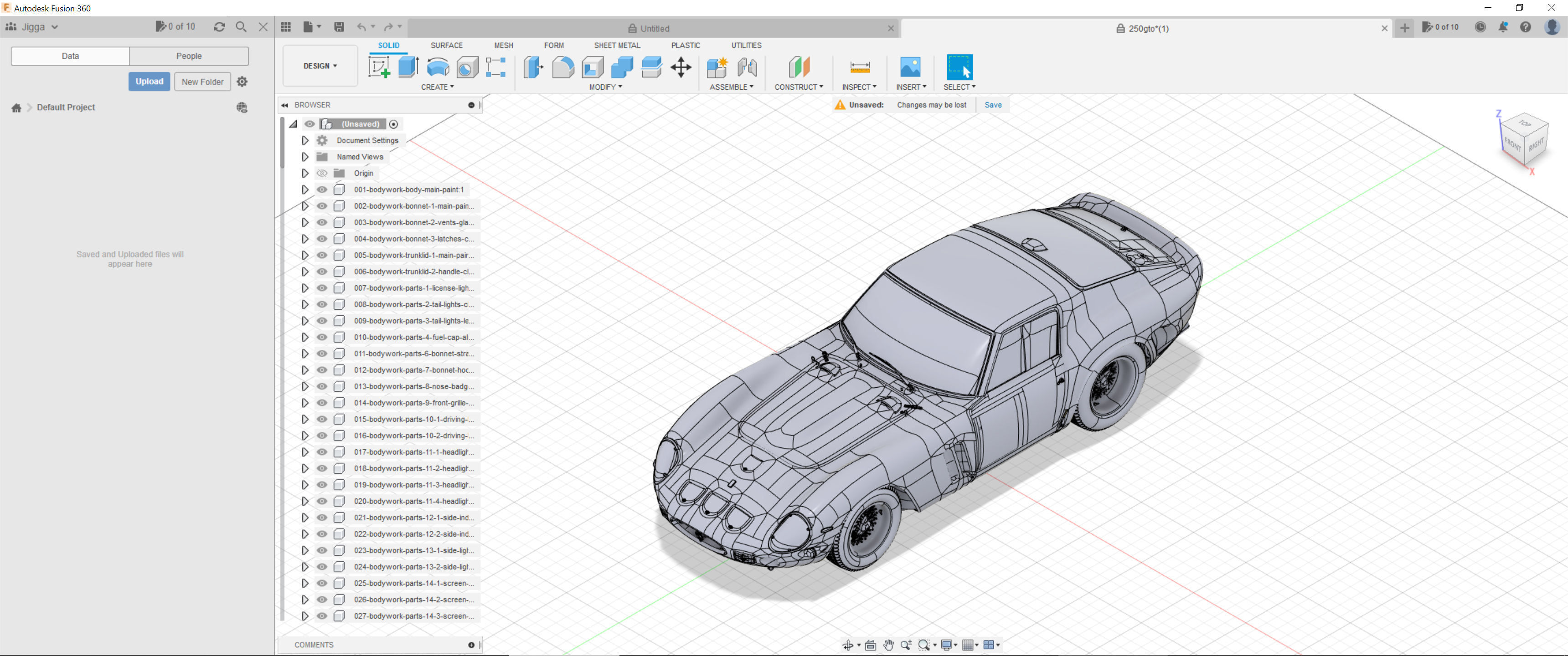 Ferrari 250 GTO - Car Kit - Base Kit 3D print model_44