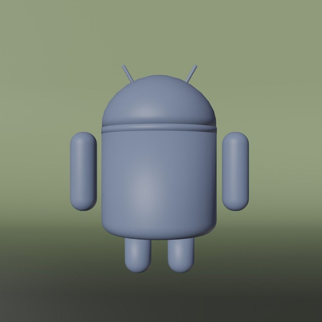 Android minifigure 3D model  Low-poly 3D model_2