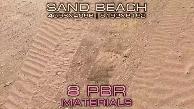 Sand Beach pack 1 PBR 3D Model Collection