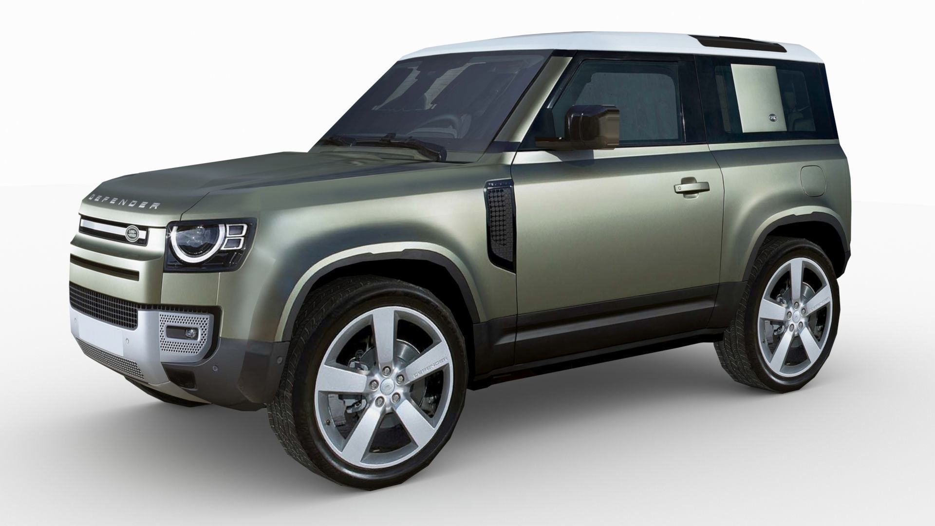 Land Rover Defender 90 2020 Low-poly 3D model_2