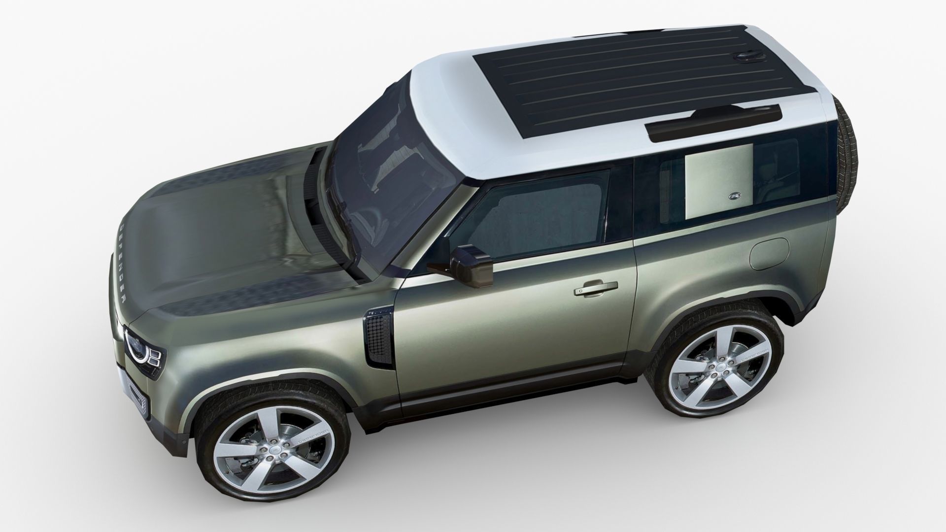 Land Rover Defender 90 2020 Low-poly 3D model_6