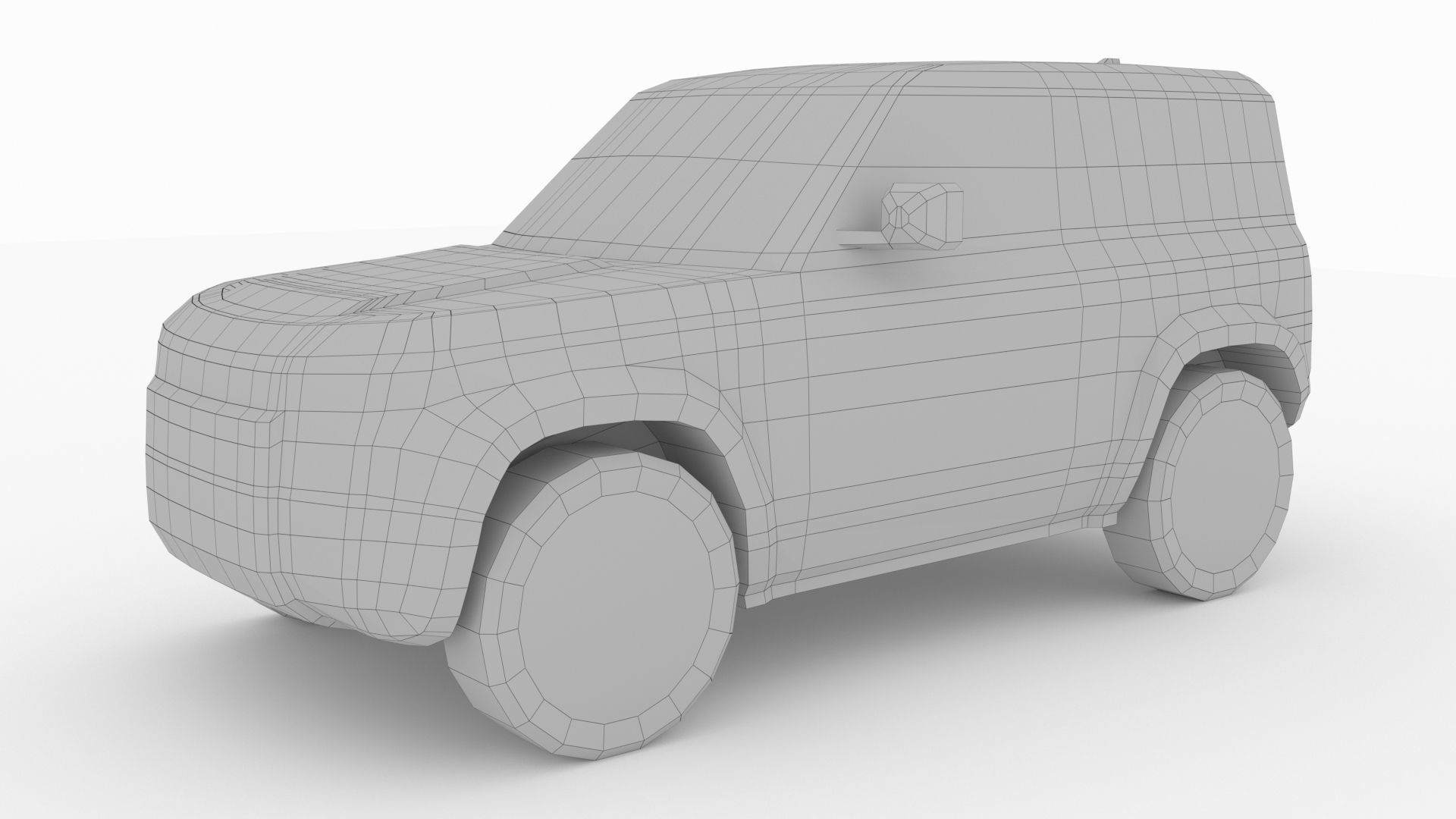 Land Rover Defender 90 2020 Low-poly 3D model_7