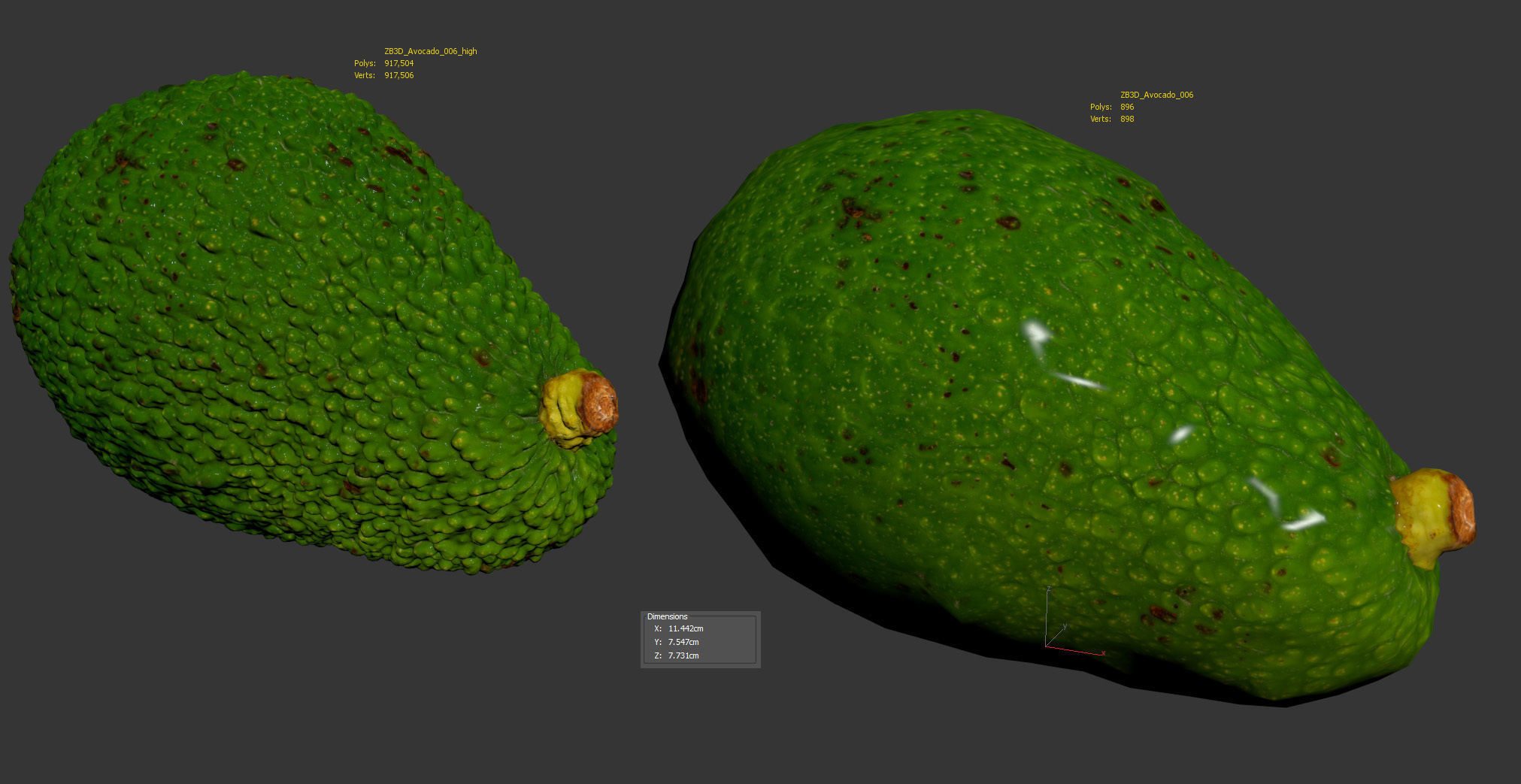 Avocado 3D model_8