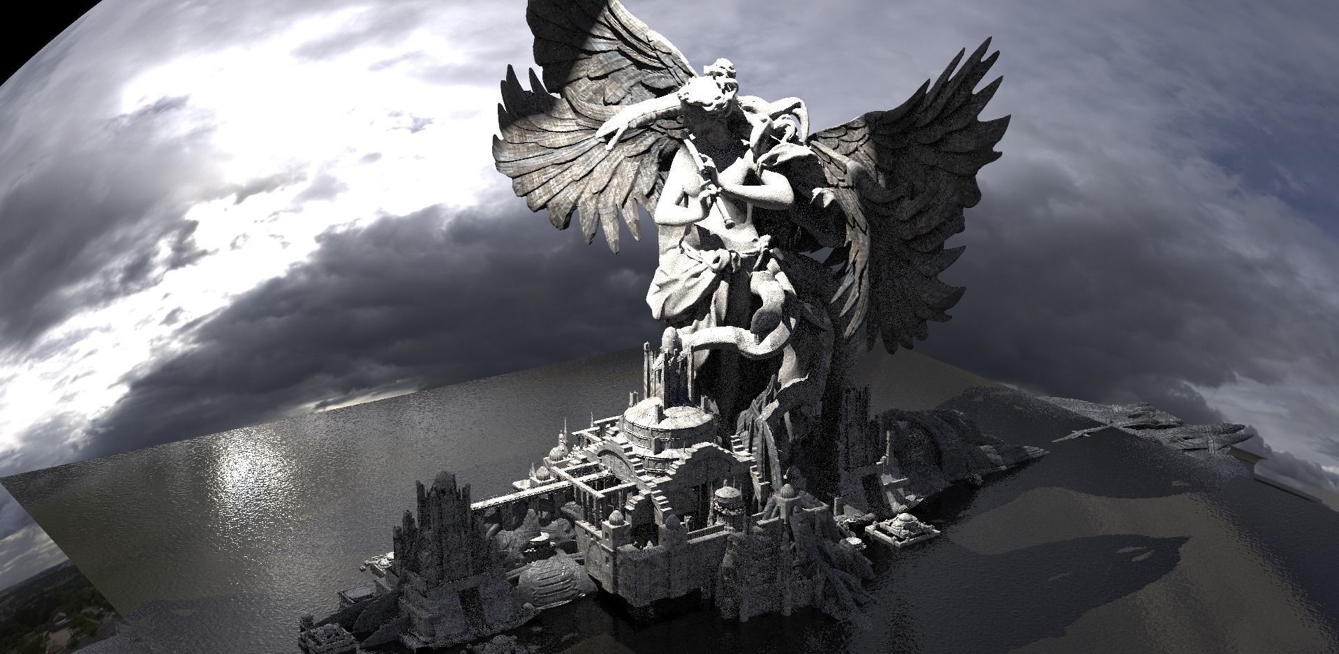 Fallen Angel Outpost of Heaven 3D model_2