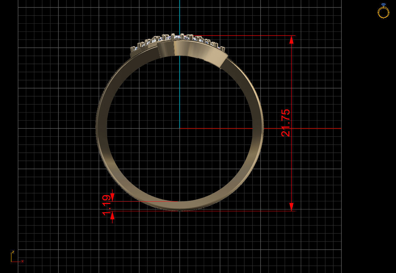 Fox ring  gold printable jewelry 3D model  3D print model_11