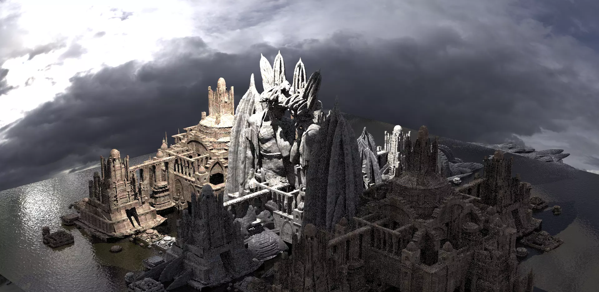 Fallen Angel Serpents Entrance City 3D model_0