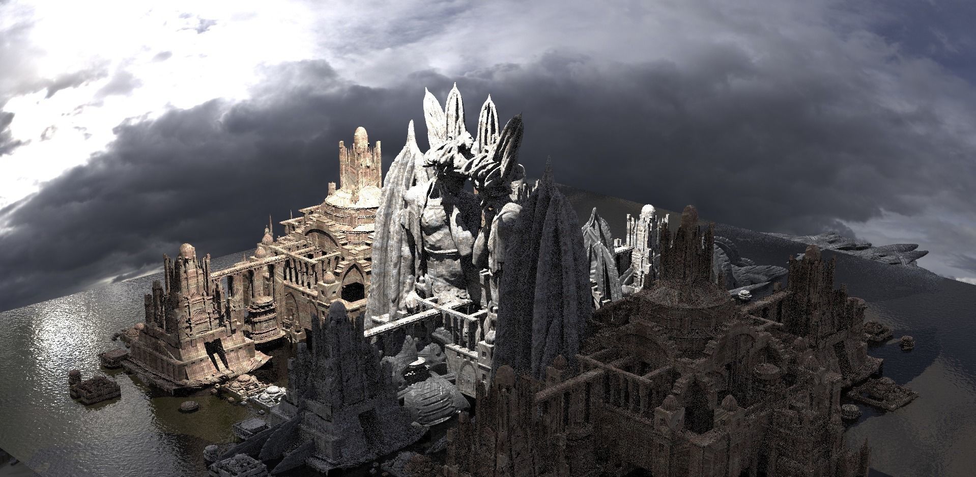 Fallen Angel Serpents Entrance City 3D model_1