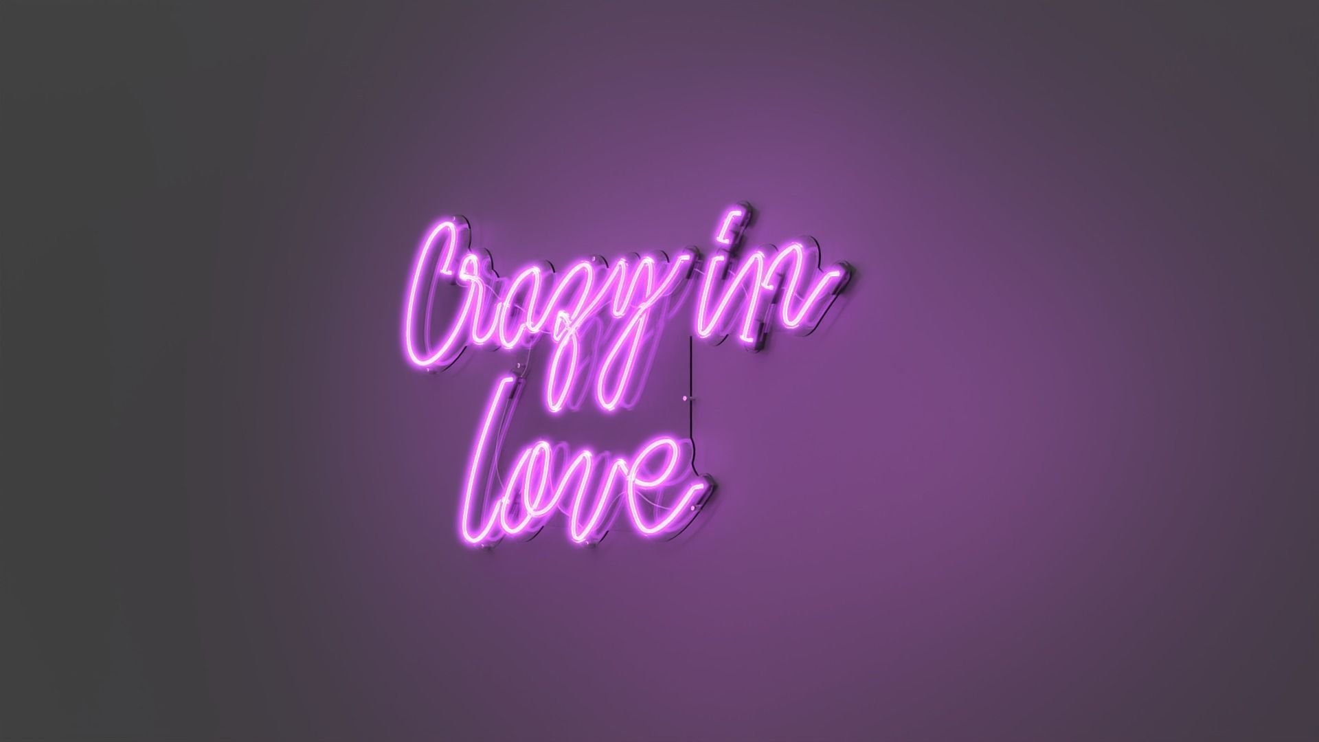 Crazy in Love - Neon Sign 3D model_3