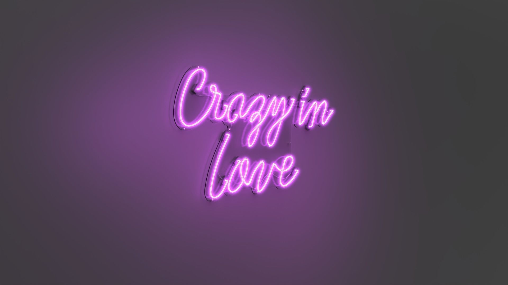 Crazy in Love - Neon Sign 3D model_5