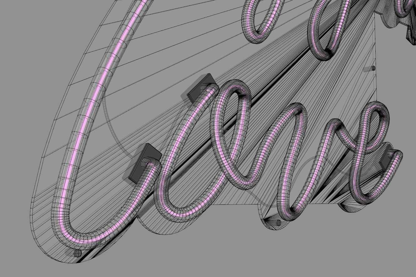 Crazy in Love - Neon Sign 3D model_9