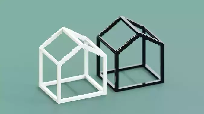 Voxel House Shape