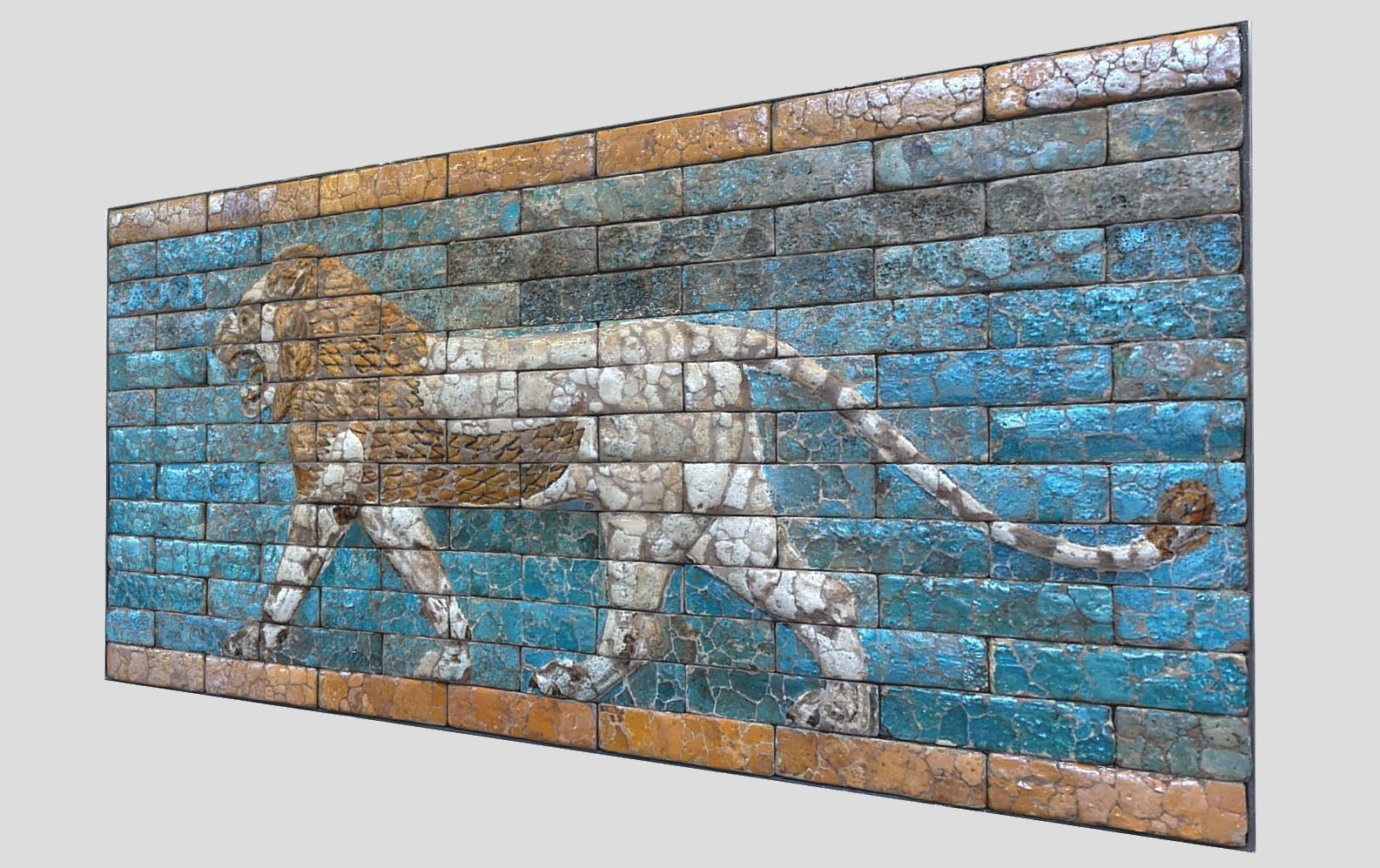 Babylonian lion-relief- Ishtar Gate Low-poly 3D model_4