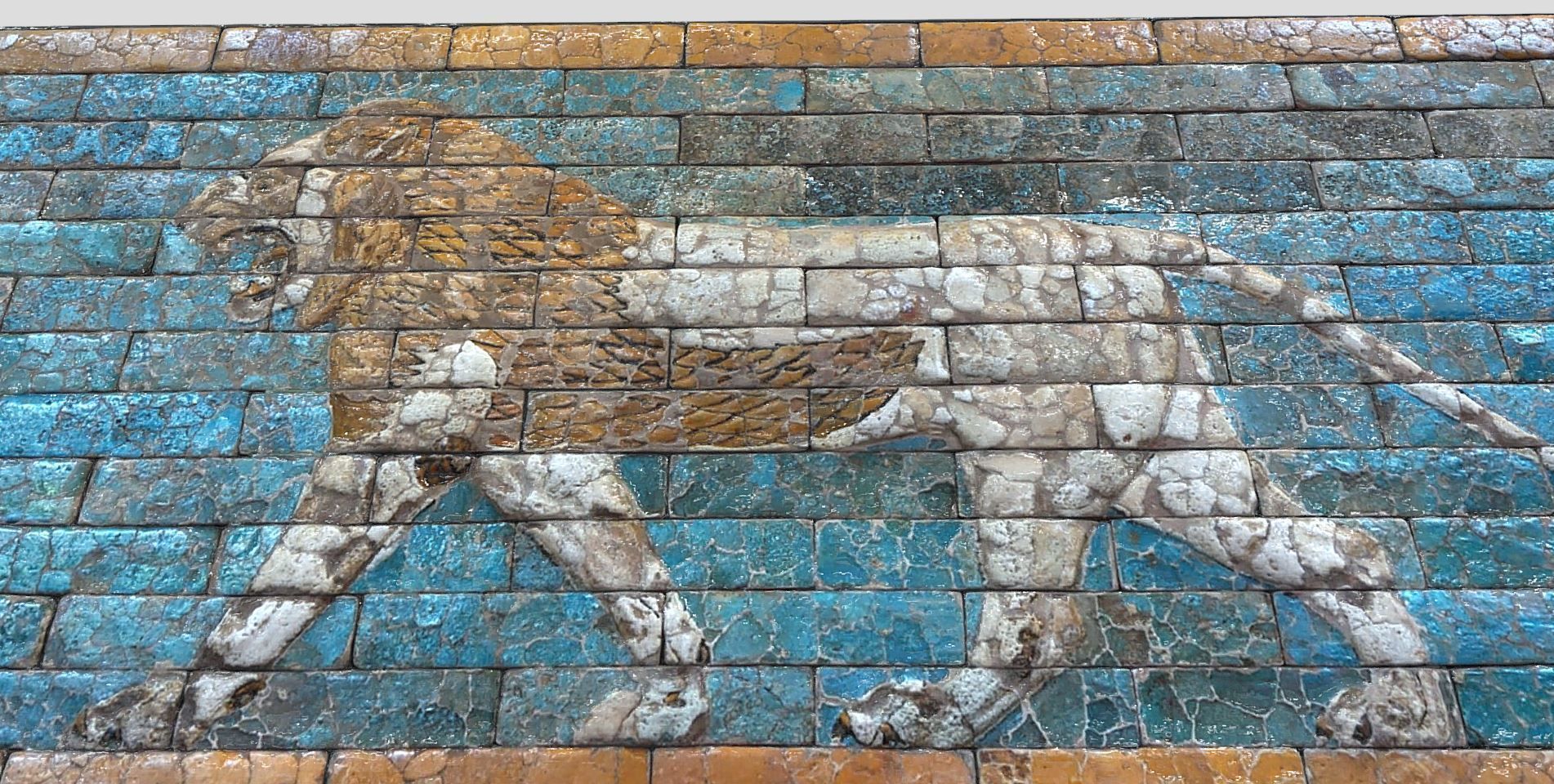 Babylonian lion-relief- Ishtar Gate Low-poly 3D model_1