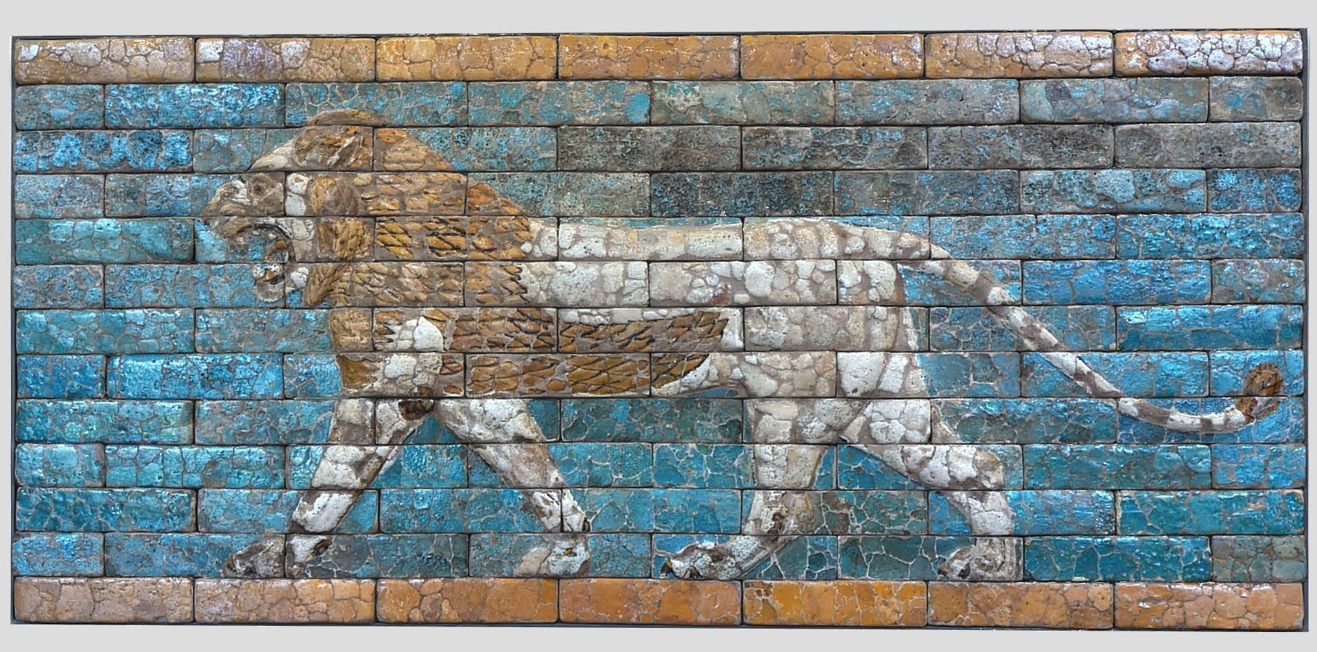 Babylonian lion-relief- Ishtar Gate Low-poly 3D model_2