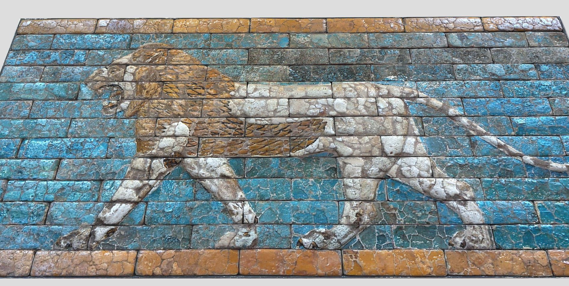 Babylonian lion-relief- Ishtar Gate Low-poly 3D model_3