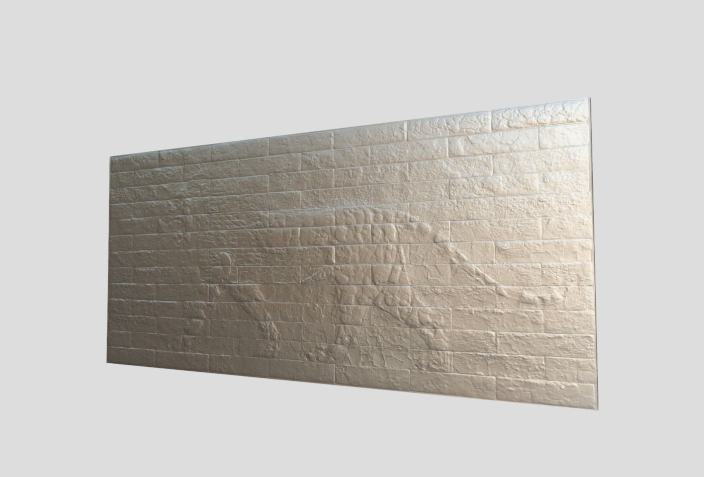 Babylonian lion-relief- Ishtar Gate Low-poly 3D model_9