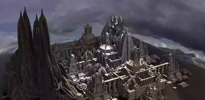 Celtic Temple Ocean City Front 3D model