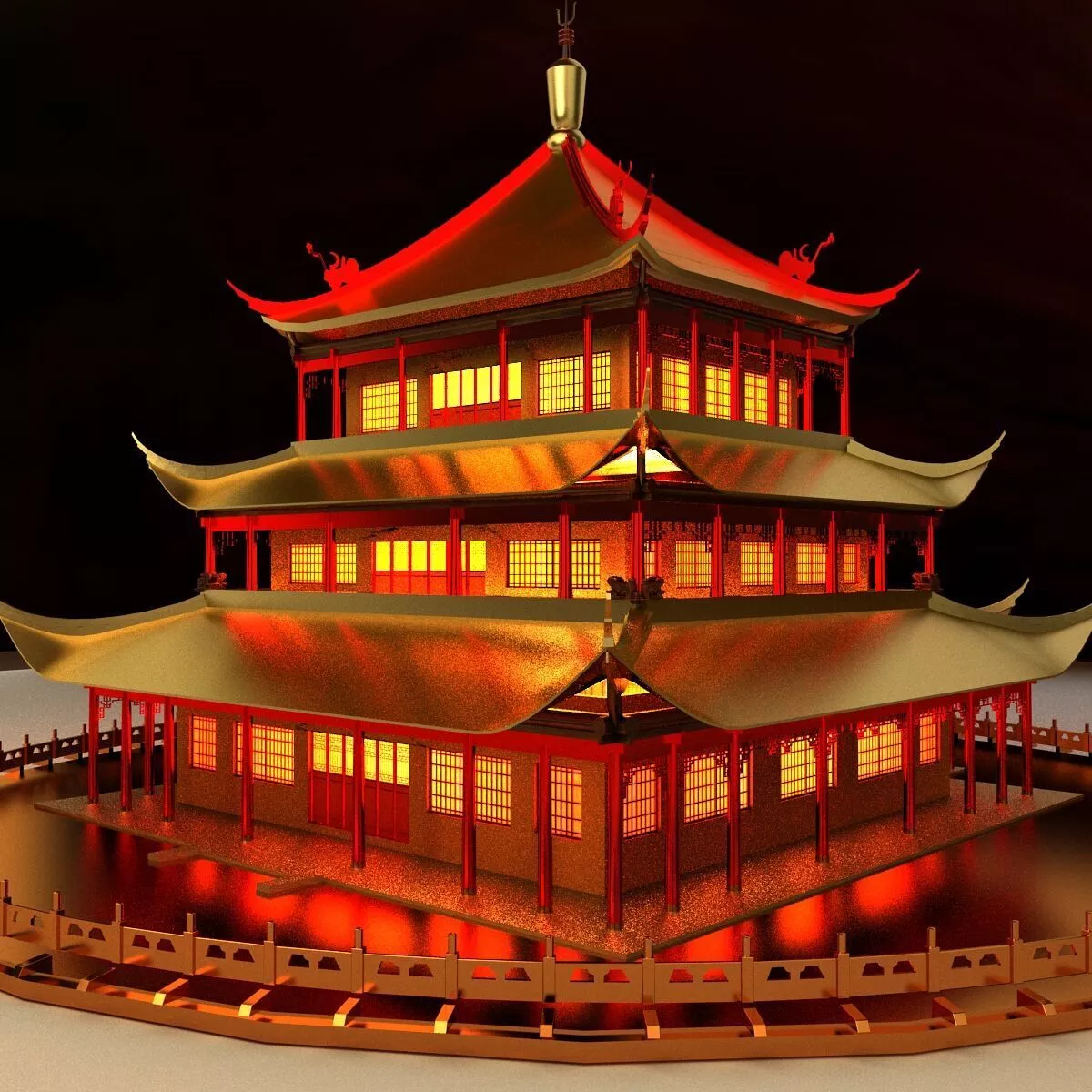 Chinese ancient house 3D model