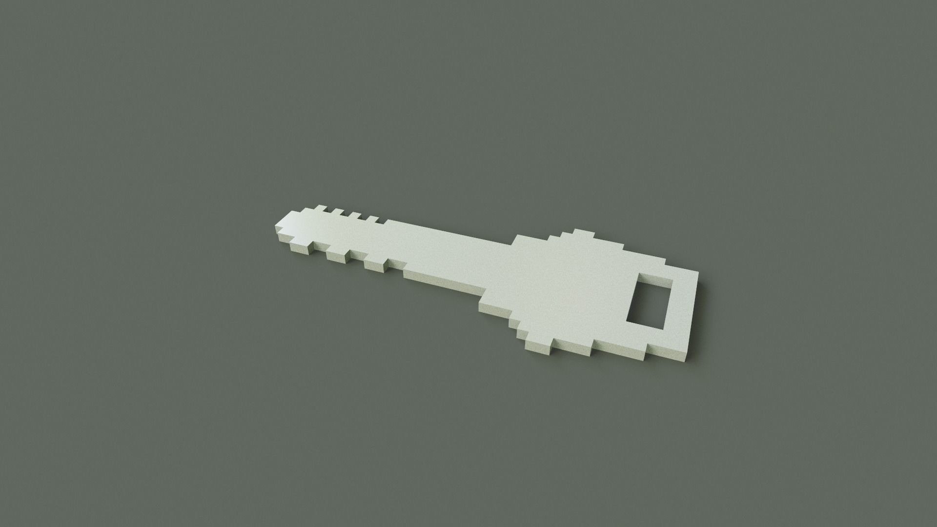 Voxel Key Low-poly 3D model_21