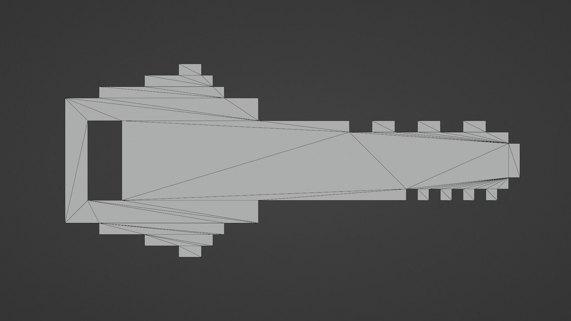 Voxel Key Low-poly 3D model_13