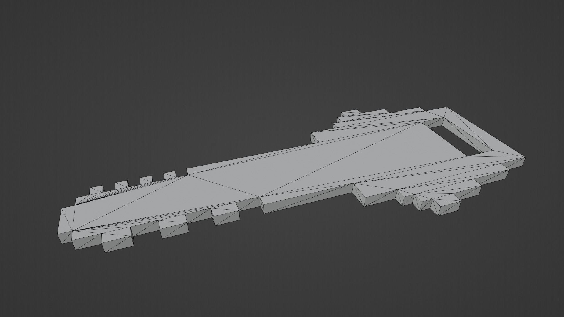 Voxel Key Low-poly 3D model_15