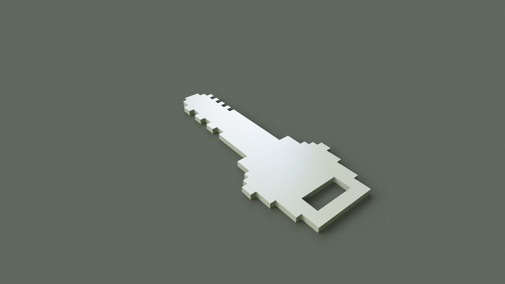 Voxel Key Low-poly 3D model_22
