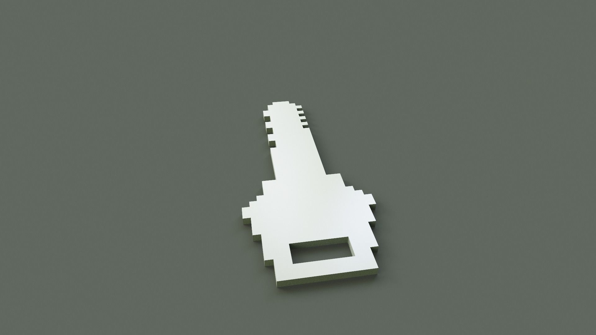 Voxel Key Low-poly 3D model_23