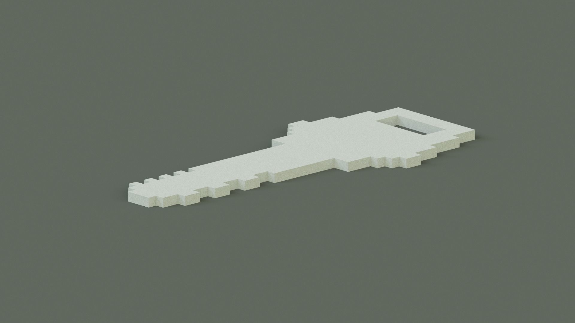 Voxel Key Low-poly 3D model_11