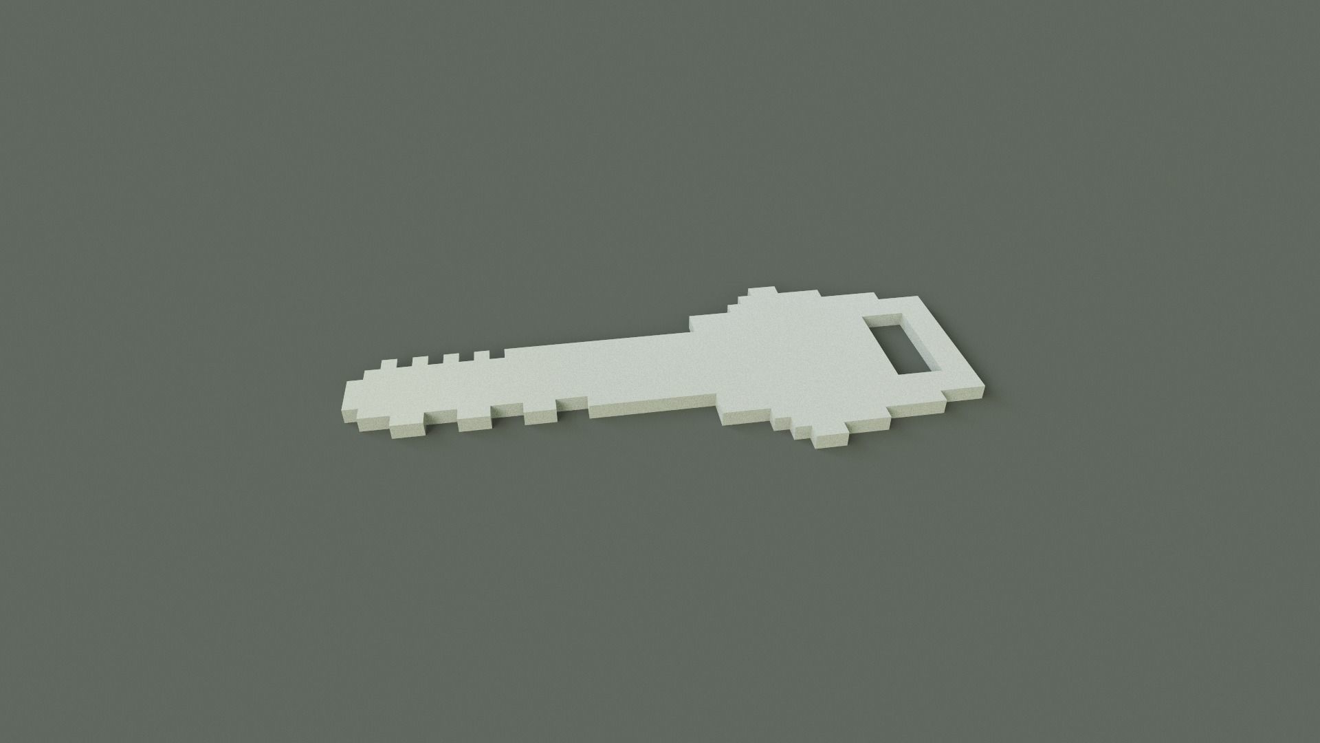 Voxel Key Low-poly 3D model_20