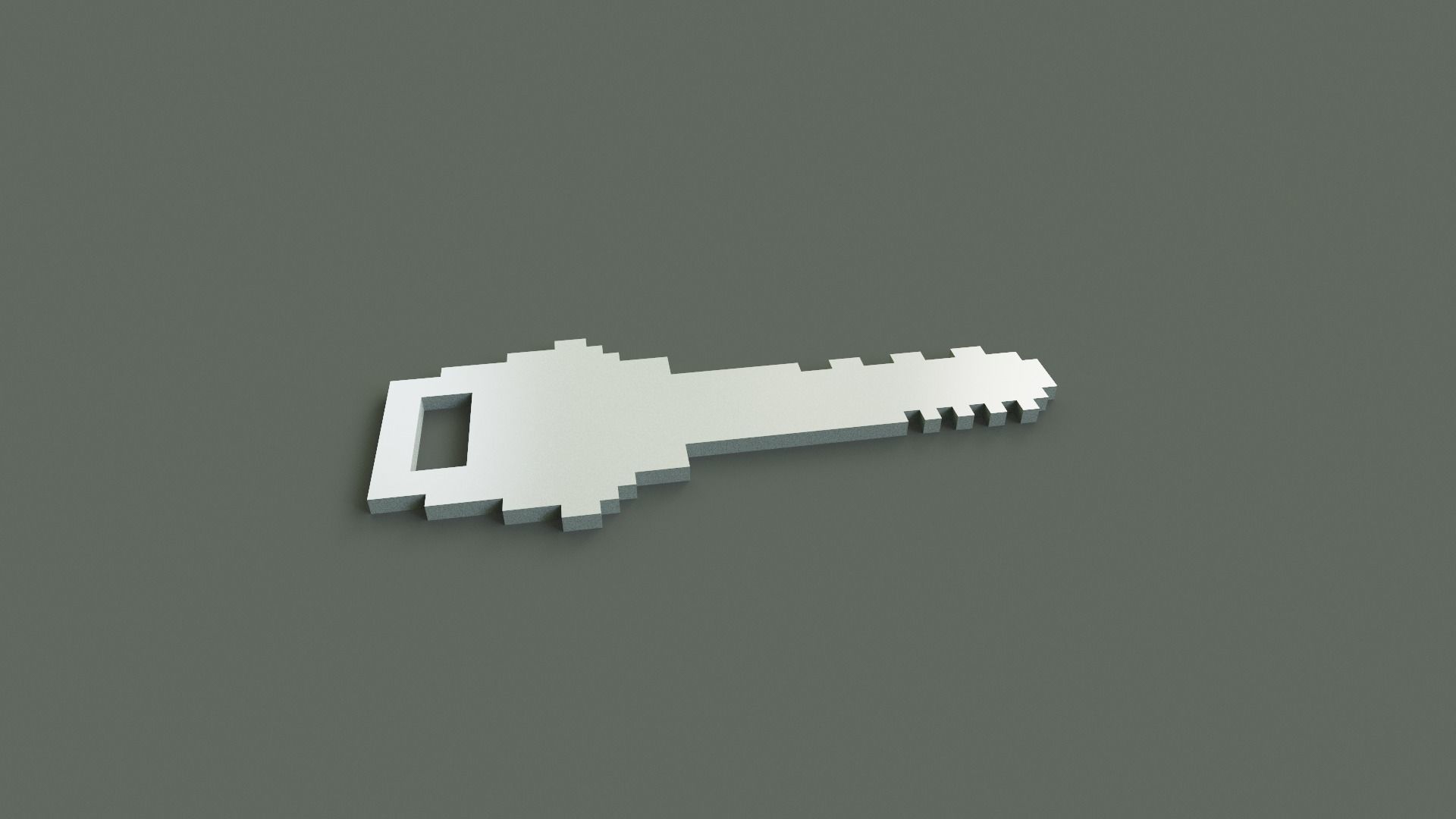 Voxel Key Low-poly 3D model_8