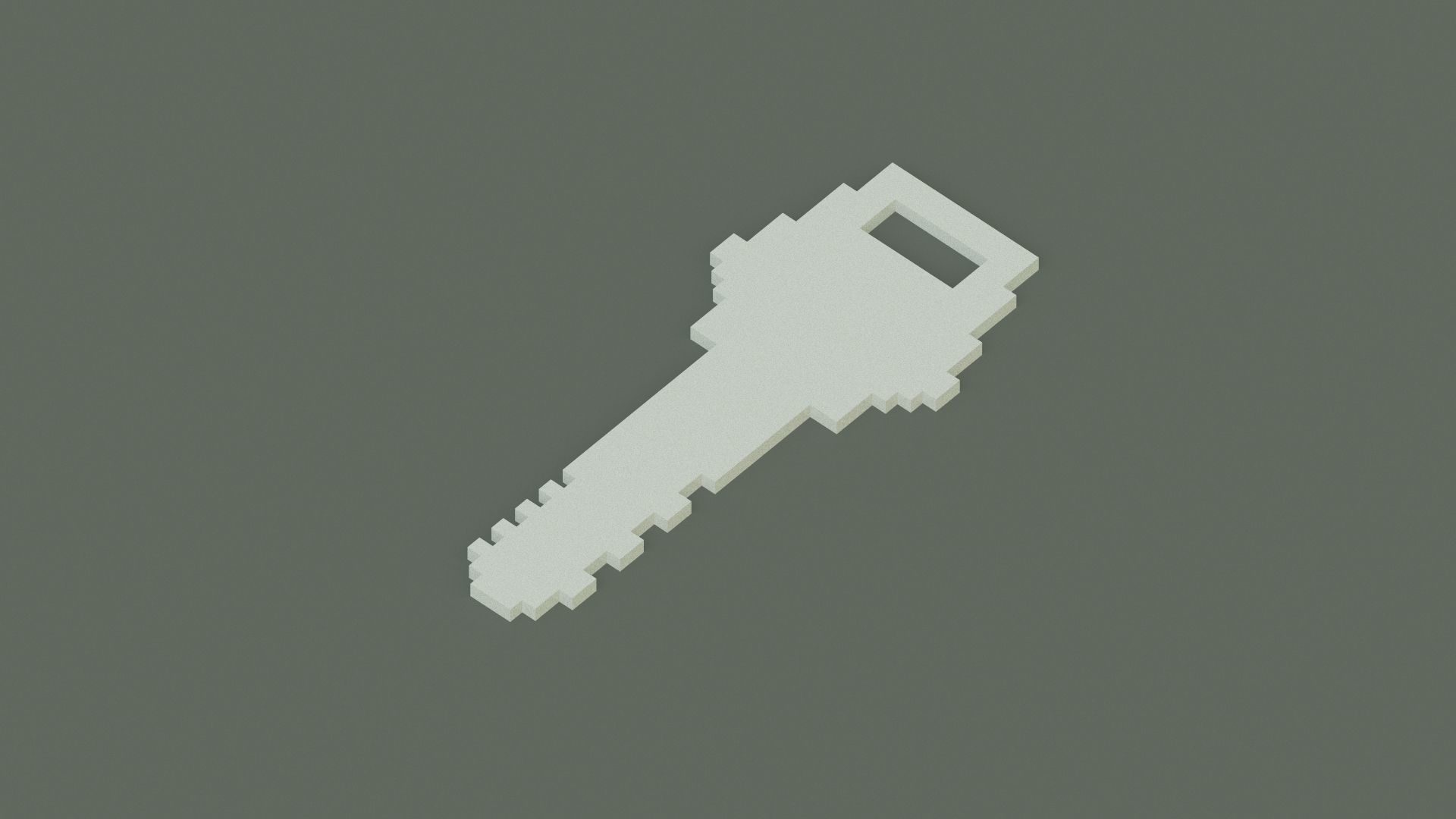 Voxel Key Low-poly 3D model_7