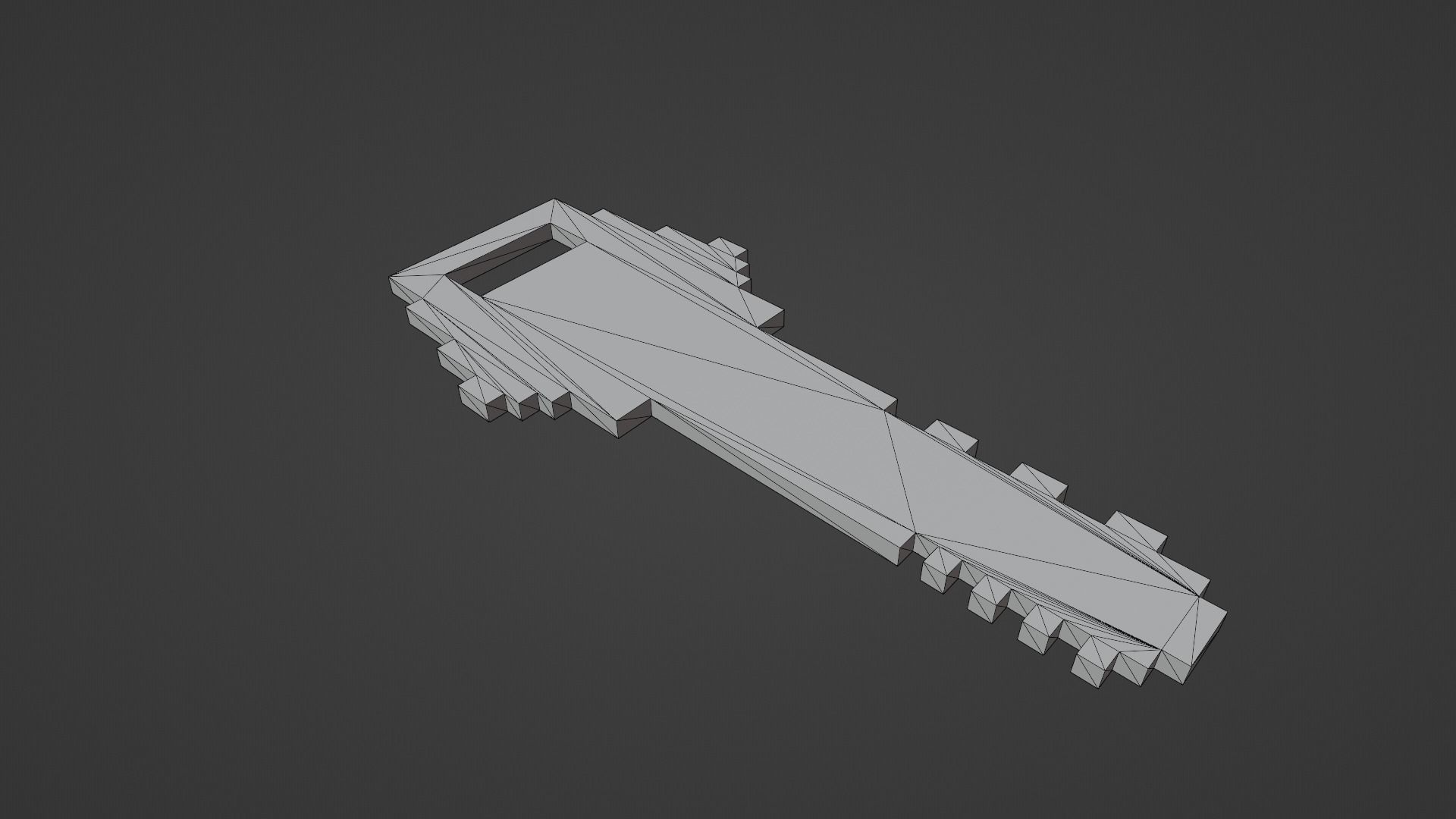 Voxel Key Low-poly 3D model_14