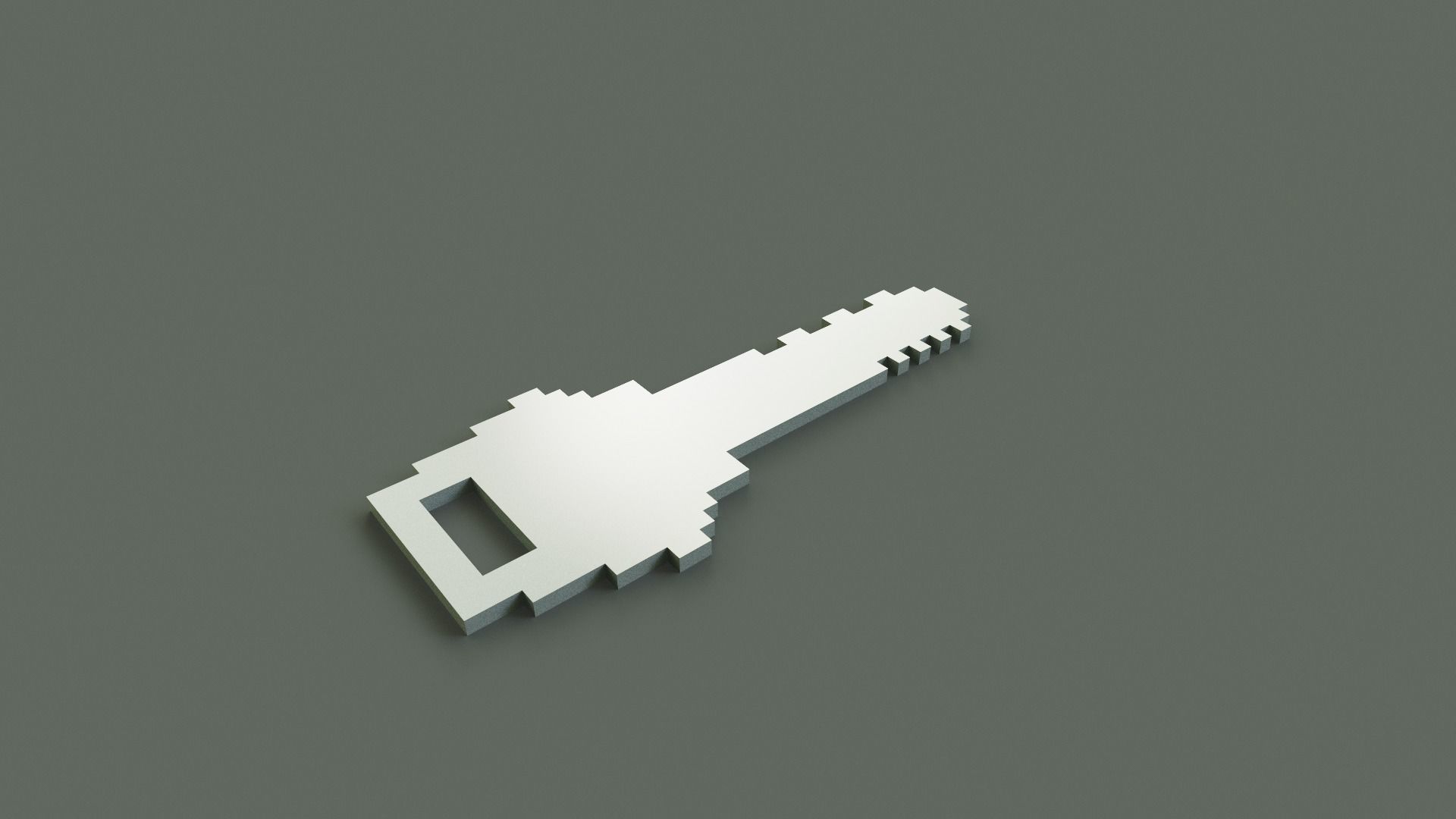 Voxel Key Low-poly 3D model_25