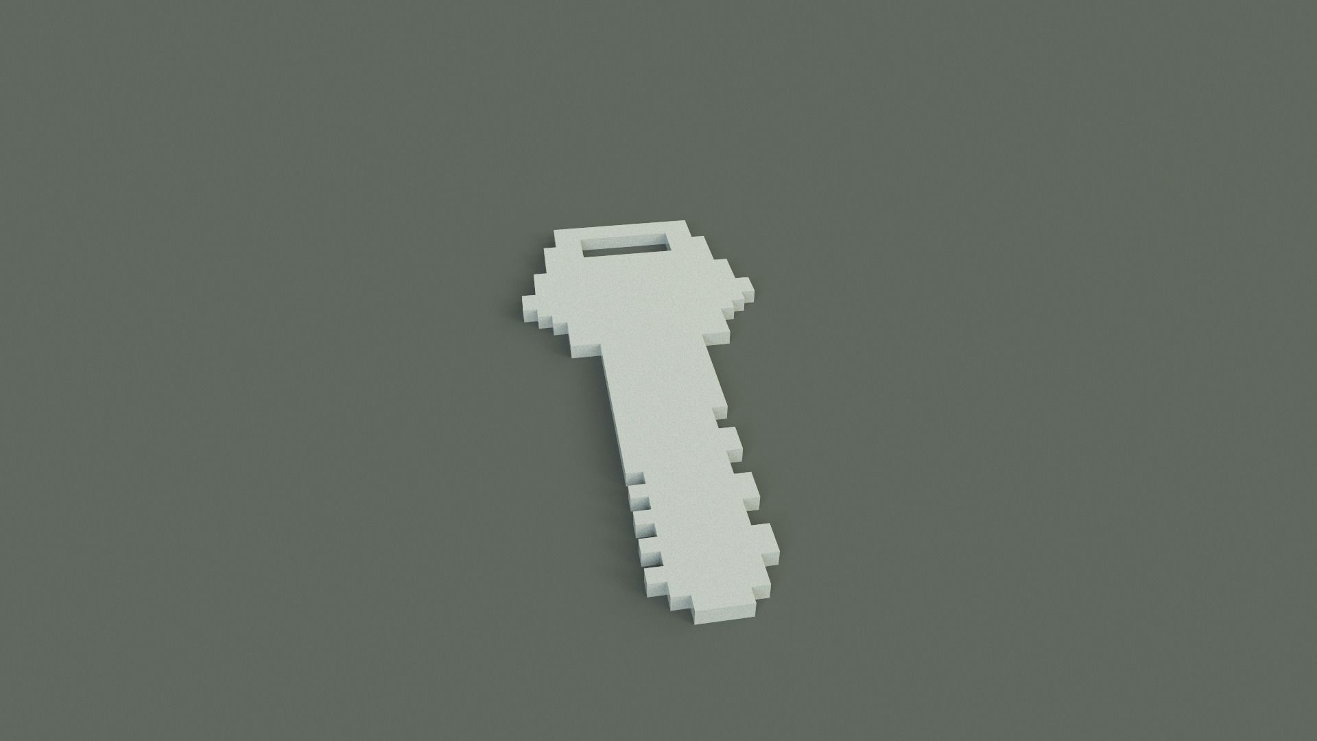 Voxel Key Low-poly 3D model_17