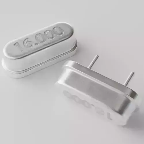 Quartz Crystal Oscillator 16 Mhz High and Low-poly 3D model