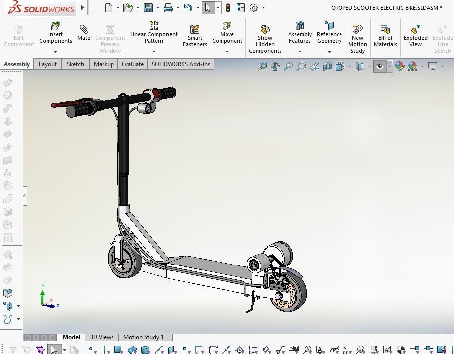 KICK SCOOTER ELECTRIC BIKE AUTOPED OTOPED 3D model_10