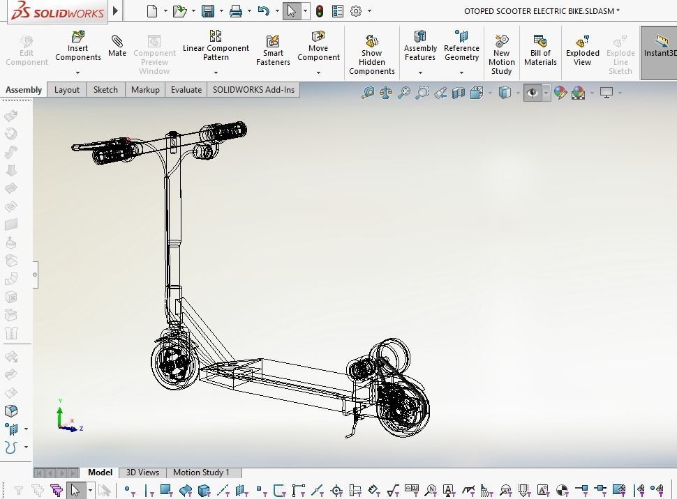 KICK SCOOTER ELECTRIC BIKE AUTOPED OTOPED 3D model_11