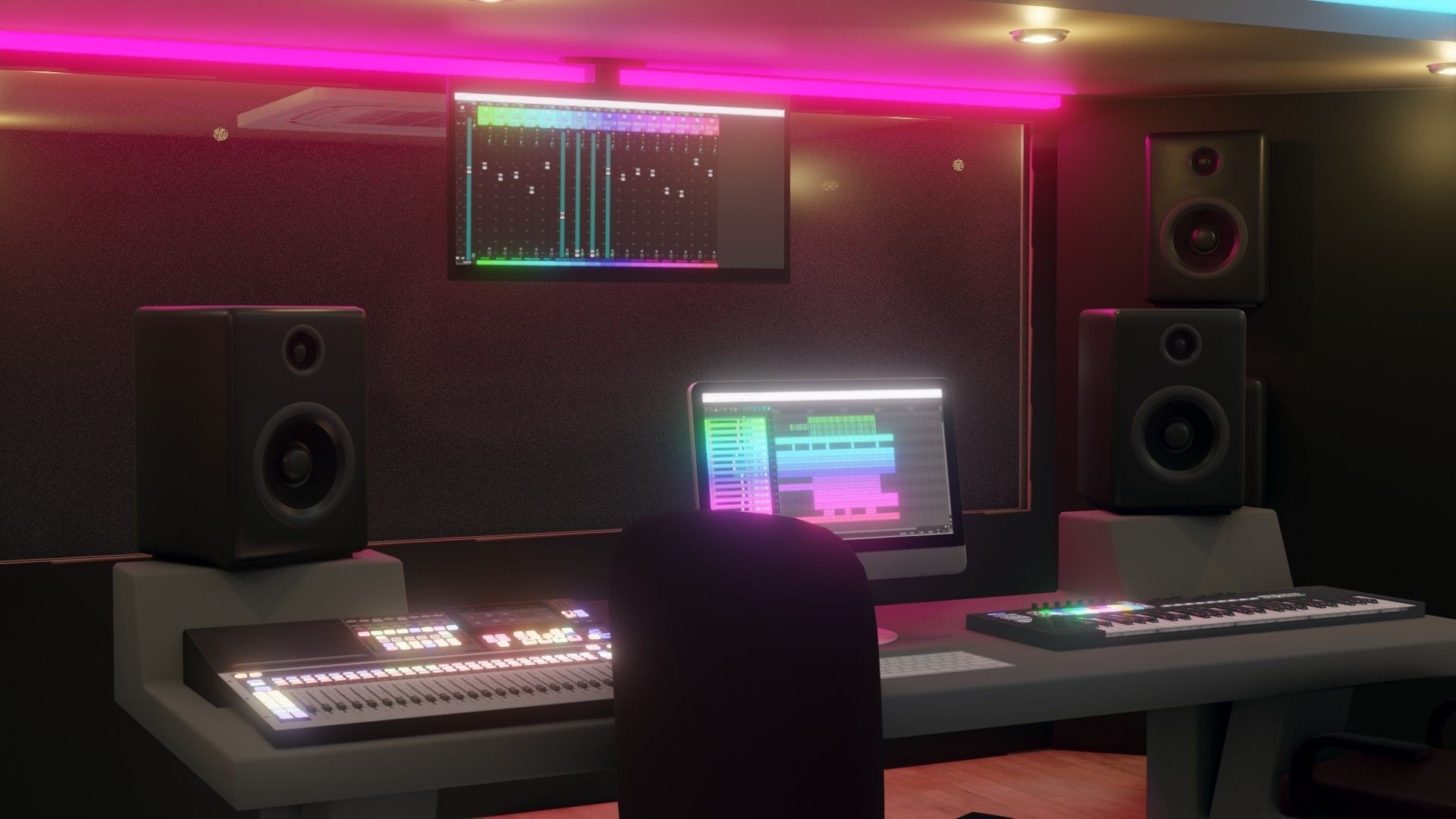 Recording Studio - Low Poly - Game Ready - PBR Low-poly 3D model_5