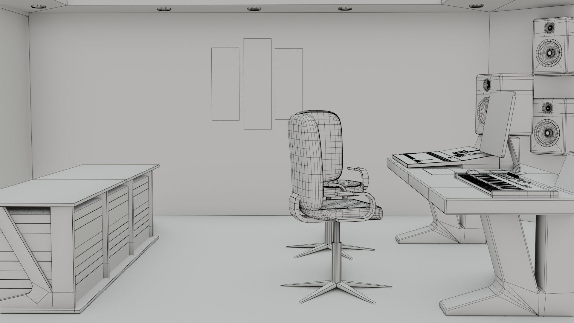 Recording Studio - Low Poly - Game Ready - PBR Low-poly 3D model_16