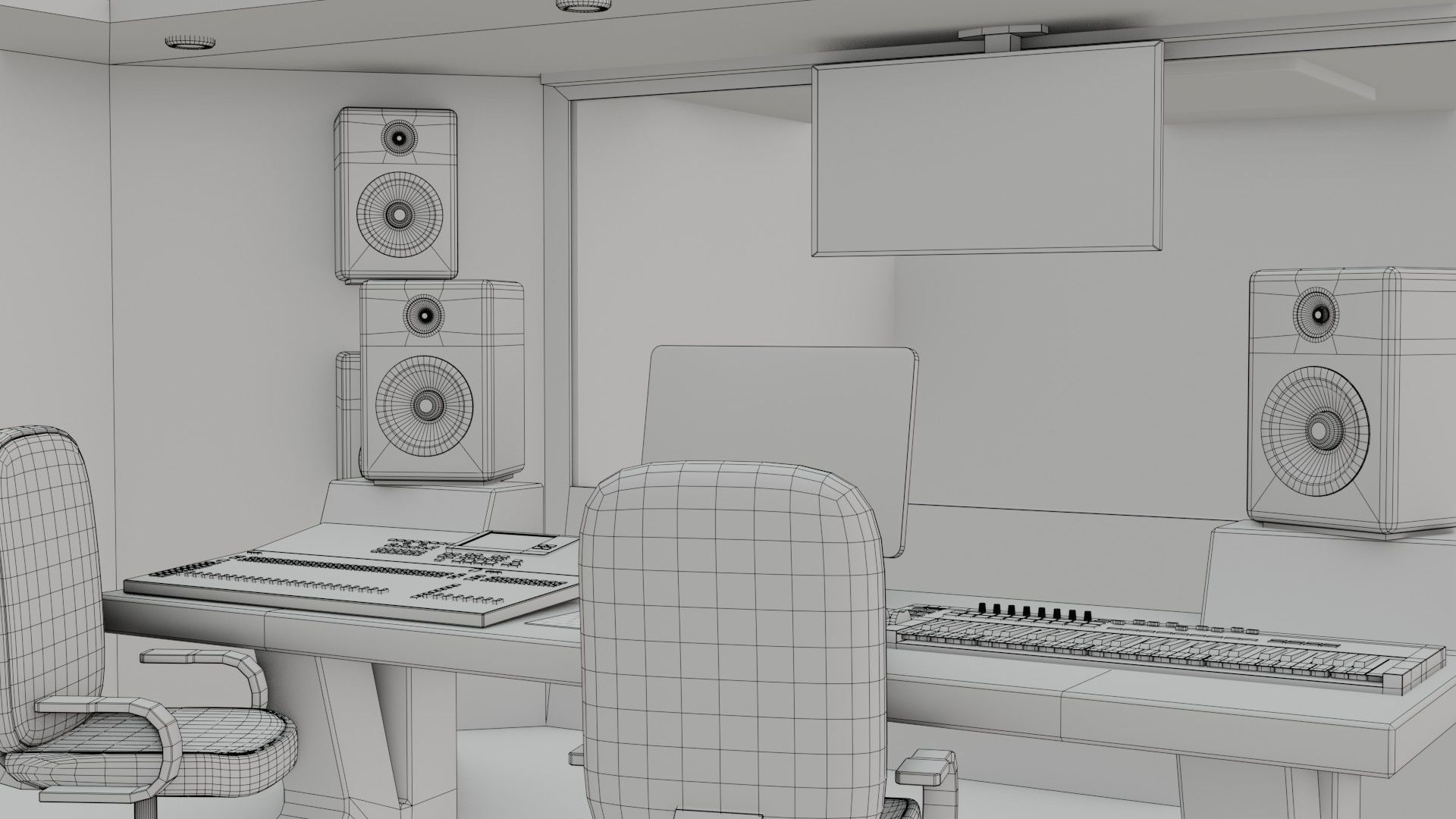 Recording Studio - Low Poly - Game Ready - PBR Low-poly 3D model_22