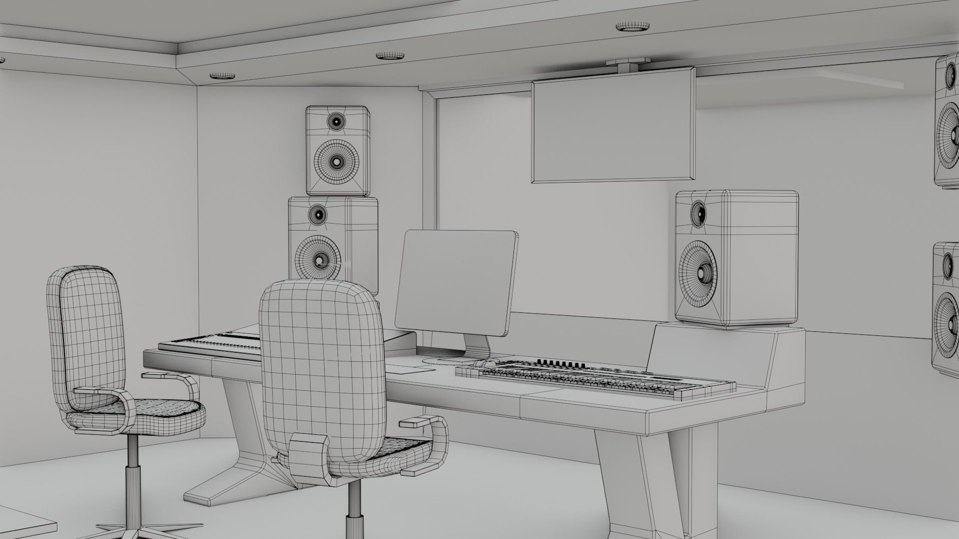 Recording Studio - Low Poly - Game Ready - PBR Low-poly 3D model_15