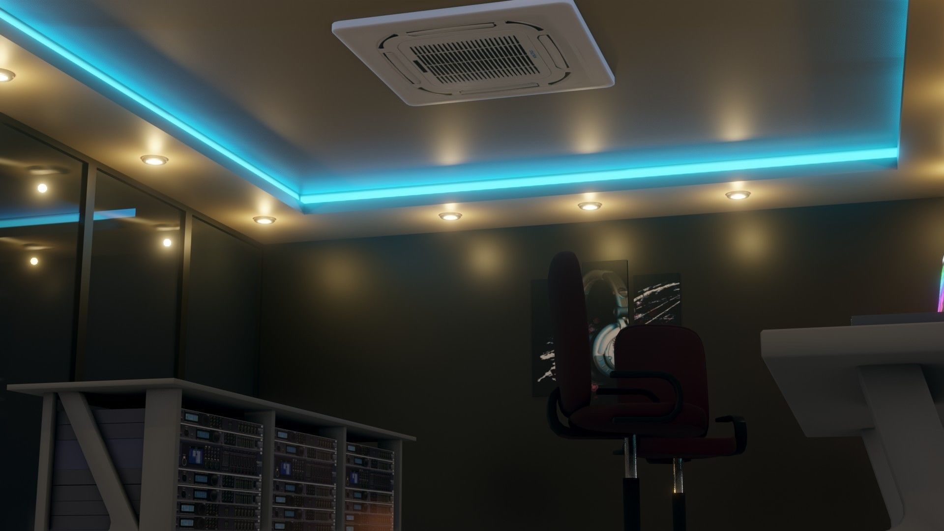 Recording Studio - Low Poly - Game Ready - PBR Low-poly 3D model_11